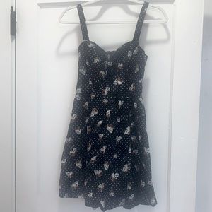 SIZE SMALL Skull 💀 and polka dot print dress